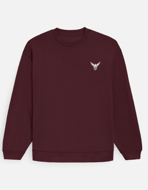 Plain Sweatshirt (Maroon Color) with all size Variants