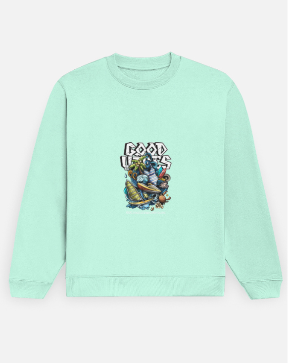 Printed Sweatshirt with all Color and Size Variants